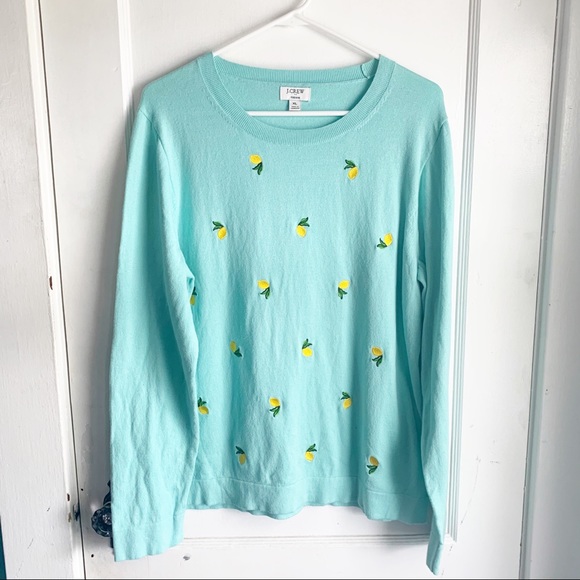 J. Crew Factory Sweaters - 💜J. Crew Factory Teddie Lemon Sweater Crewneck